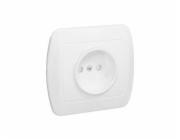 Zásuvka single Kontakt-Simon Chord IP20 bez uzemnění bílé