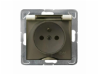 Ospel Impression Ip44 Single Socket s uzemněním Ecru
