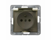 Ospel Impression Ip44 Single Socket s uzemněním Ecru