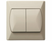 Dvojitý konektor Ospel Accent béžová