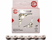 Clarks Bicycle Chain YBN CSL-H11CR Shimano Campagnolo SRAM (11 rychlostních stupňů, 1/2x11/128, 116 buněk, 5,6 mm, řetězový klip, super světlo, chrom)