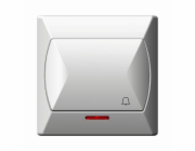 Tlačítko Ospel Accent Doorbell s podsvícením bílé