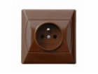 Ospel Single Socket Accent IP20 s ground brown