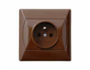 Ospel Single Socket Accent IP20 s ground brown