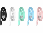 USB USAMS DJAMS kabel U2 Lightning Plochý kabel 1,2 m bílý/bílý SJ199ip02 iPhone 5/6/7/x (US-SJ199)