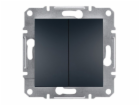 Schneider Electric Asfora Anthracite Dvojitá spojka
