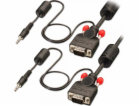 Kabel Lindy D-Sub (VGA) -D-sub (VGA) + Jack 3,5 mm 10m černá