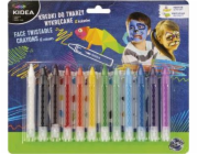 Derform Face Pencils 12 Colors Twisted Kidea