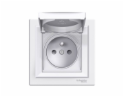 Schneider Electric Asfora IP44 zásuvka pro bílý rám