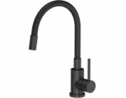 Kuchyňská baterie Steiner Maggie Steinsteel Steel Kitchen Battery s elastickou výtokou, černá