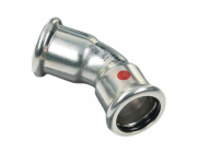 Ocelový oblouk Sanha dvojité sklo 45° 15 mm  