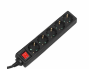 Maclean prodlužovací kabel 5 zásuvek 5 m černý (MCE227)