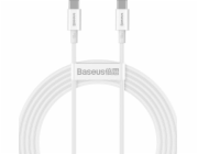 USB Sonoff Cable USB-C pro USB-C Baseus Superior Series, 100W, 2M (bílá)