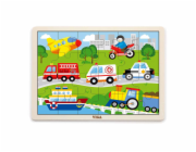 Dětské dřevěné puzzle Viga Vozidla