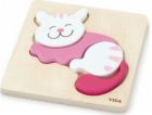 Dřevěné puzzle pro nejmenší Viga Kočička