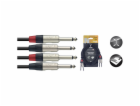 Stagg NTC3PR, kabel dvojitý mono JACK/JACK, 3m