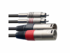 Stagg STC3CMXM, kabel 2x XLR samec/2x RCA, 3m