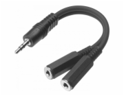 Stagg YC-0,1/1J2JFH, redukce 1x Jack 3,5 mm samec – 2x Jack 3,5 mm samice