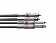 Stagg STC060PCM, kabel dvojitý, 2x JACK/2x RCA, 0,6m