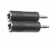 Stagg AC-PFSJMSH, redukce samice jack 1/4" - mini stereo jack, 2ks