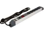 Sthor 72372 prodlužovací kabel přepěťová ochrana 5 zásuvek 3 m černá (72372)