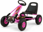 Dětská šlapací motokára Go-kart Milly Mally Thor růžová