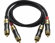 Kabel fiii fiio lr-rca2 rca stereo propojovací kabel