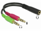 PREMIUMCORD Adaptér 4pólový jack3,5mm pro sluchátka a mik...