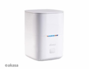 AKASA HDD box DuoDock MX, Dual M.2 PCIe NVMe SSD Docking Station with Offline Clone, bílá