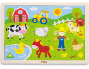 Dětské dřevěné puzzle Viga Farma