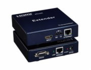 PremiumCord HDMI HDBaseT 4K extender na 100m, over IP, jeden vysílač na více přijímačů