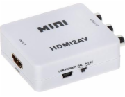 AV RCA (CINCH) Adaptér X3 - HDMI WHITE (HDMI/AV)