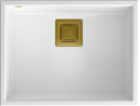 Quadron David 50 Graniteq Snow White Sink/Gold Elements
