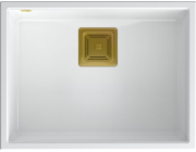 Quadron David 50 Graniteq Snow White Sink/Gold Elements