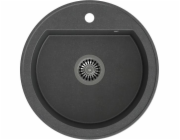 Steiner Cuba 210 Steingrane Sink. Černá žula 1 komora b/o (f. 51x18) s drenáží