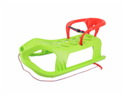 Plastové sáňky s opěradlem Baby Mix SNOW STAR zelené
