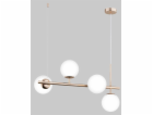 Alpha Vinci White Hanging Lamp Hanging Lamp 4-bodová zlat...