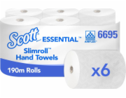 Kimberly -Clark Kimberly -Clark Scott Slimroll - Papírové ručníky v roli, bílé, 6 válců - 190 m.