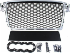 Mtuning_f grill audi A4 B8 RS-styl stříbrná černá (08-12)...