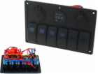 Turboworks on-offx5, 1xz, 2xusb 3.1a, 2xb 15a modrý přepínač