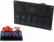 Turboworks on-offx5, 1xz, 2xusb 3.1a, 2xb 15a modrý přepínač