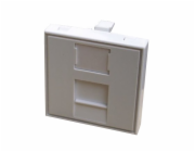 DATACOM Modul 45x45mm do parapetní lišty s clonkou bílý