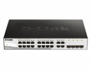 D-Link DGS-1210-20 20-port Gigabit Smart+ Switch, 16x GbE, 4x RJ45/SFP, fanless