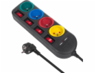 Power Strip s přepínači 4 zásuvky + 2xusb prodlužovací ka...