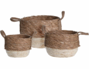 PROGARDEN Obal na květináč sada 3 ks pletený FINESA KO-KR2000920