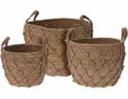PROGARDEN Obal na květináč sada 3 ks pletený ROPE KO-KR2002350