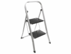 HOMESTYLING Schůdky ocelové 2 nášlapy stříbrná / černá KO...