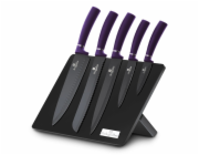 BERLINGERHAUS Sada nožů v magnetickém stojanu 6 ks Purple Metallic Line BH-2577