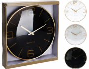 SEGNALE Nástěnné hodiny se zlatými číslicemi 30 cm černá KO-837362070cern