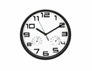 SEGNALE Nástěnné hodiny s teploměrem a vlhkoměrem 25 cm bílá KO-837362300bila